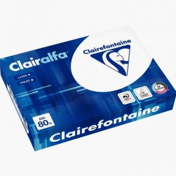 CLAIREALFA Box with 5 Packs of 500 Sheets A4 80gsm White Paper by Clairefontaine