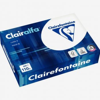 Ramette de 500 feuilles de papier blanc 110g de format A4 CLAIRALFA
