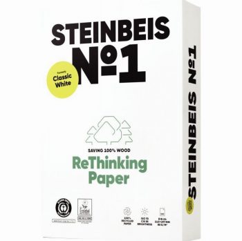 Pack of 500 A4 80gsm white sheets STEINBEIS No.1