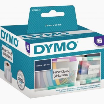 Pack of 1 roll with 1000 multi-purpose labels 57 x 32mm compatible with Labelwriter