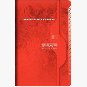 Indexed notebook with 96 sheets, size 11x17 cm, 5x5 squared ruling