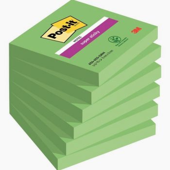 Lot de 6 blocs notes adhésifs super sticky vert