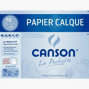 Pack of 12 Tracing Paper Sheets 24x32 cm, 70 gsm