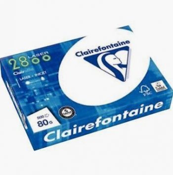Ramette de 500 feuilles format A4 80g blanc perforée clairalfa