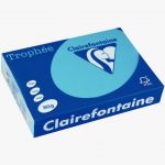 Pack of 500 sheets A3 80gsm turquoise blue paper CLAIREFONTAINE TROPHEE