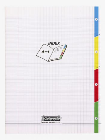 Notebook 4 Sections, 24x32 cm, French-ruled, 86 sheets, 90gsm Clairefontaine
