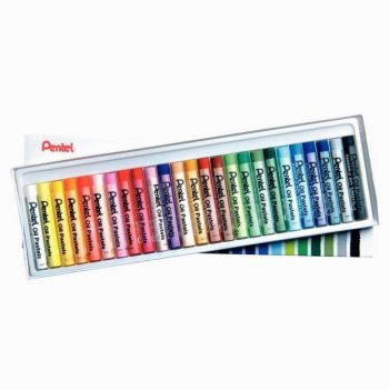 Set of 25 Oil Pastel Chalks, 8mm Diameter