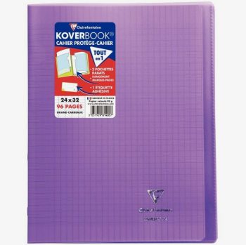 Cahier violet Clairefontaine 96 pages 24 x 32 cm 90g Seyès