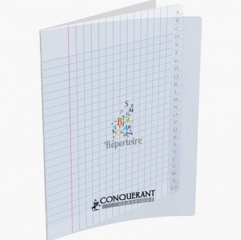 Indexed Notebook, 96 Sheets, 17x22 cm, 90gsm Seyès, Transparent Polypropylene Cover