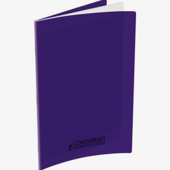 Purple Conquerant Notebook, 96 Sheets, A4 Size 21x29.7 cm, 90gsm, Seyès Ruled