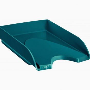 Corbeille à courrier A4 bleu émeraude