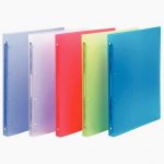Translucent Polypropylene Binder Chromaline, 4 Round Rings 15 mm Diameter, Spine 20 mm, A4 Size, Assorted Colors