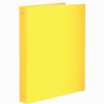 A4 Plastic Ring Binder, 4 Round 30mm Rings, 40mm Spine, Yellow