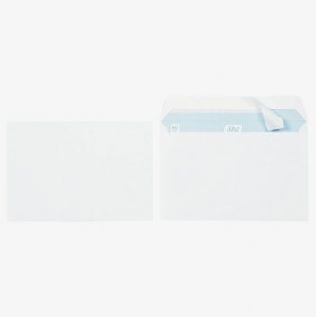 Pack of 500 white C5 envelopes 162x229 mm, 80gsm with adhesive strip