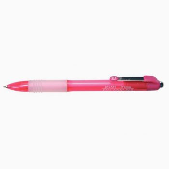 Stylo bille réctractable AH 511 0,7mm rouge