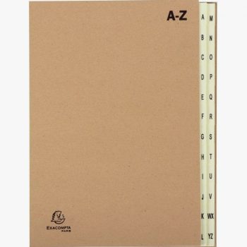 Trieur alphabétique en kraft recyclé, 24 compartiments
