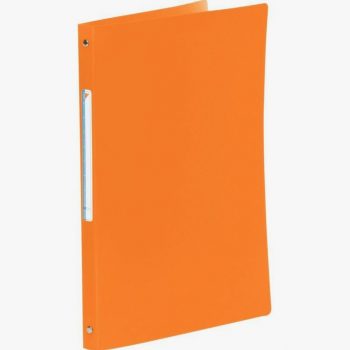 Classeur en polypropylène souple 5/10ème, 4 anneaux ronds diamètre 16 mm, pour format A4, orange