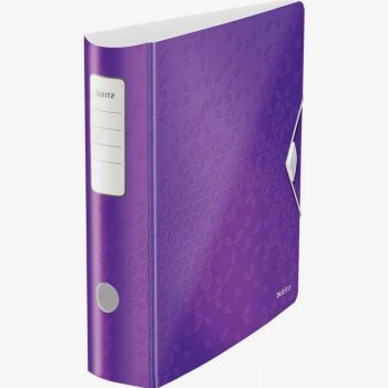 Leitz WOW Active 180° Polypropylene Lever Arch File, 75 mm Spine, Purple