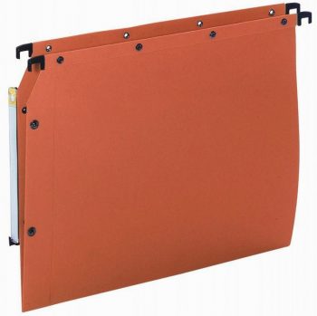 Paquet de 10 dossiers suspendus AZV pour armoires, dos V, en kraft orange
