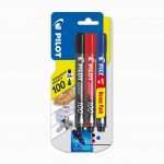 Set of 3 Permanent Markers in Assorted Colors by Pilot