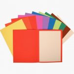 Set of 100 FLASH folders made from 220g recycled cardboard, assorted colors