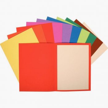 Set of 100 FLASH folders made from 220g recycled cardboard, assorted colors