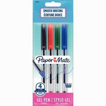 4 stylos encre gel coloris assortis Paper Mate