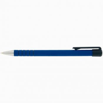 Retractable ballpoint pen with medium tip, blue