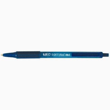 Blue Medium Retractable Ballpoint Pen with Soft Touch