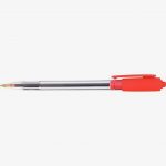 Wiz Medium Point 1mm Red Retractable Ballpoint Pen