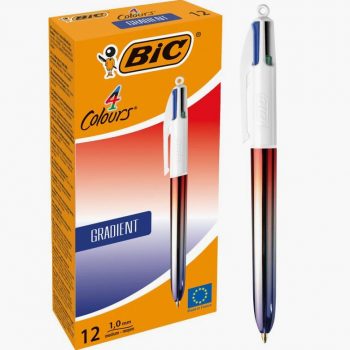 Paquet de 12 stylos 4 Couleur BIC Gradient