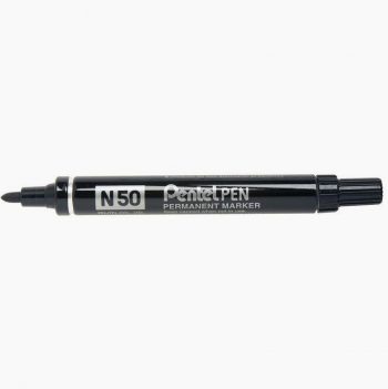 Alcohol-Based Permanent Marker with Bullet Tip, Black