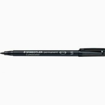 Set of 10 Lumocolor Permanent Markers 0.4mm Black