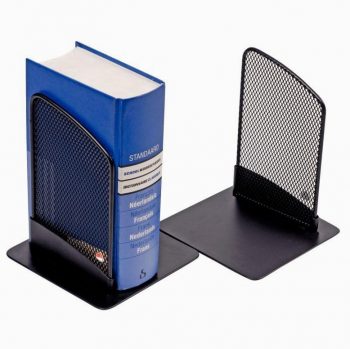 Set of 2 Black Metal Mesh Bookends