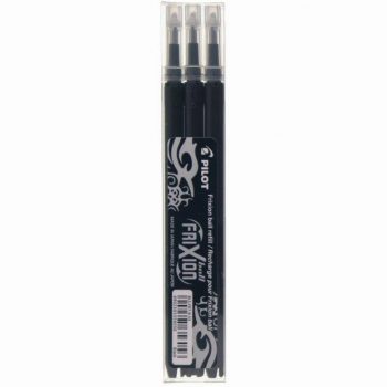 Set of 3 Pilot Frixion Black Ink Pen Refills