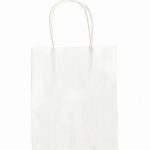 Lot de 20 sacs en kraft blanc, 18x21x8 cm