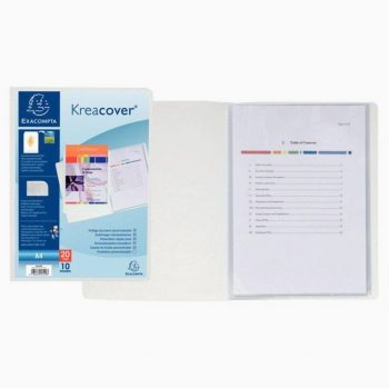 Protège-documents personnalisable KREACOVER 20 vues, blanc