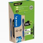 Greenpack 12 stylos + 12 recharges G2 bleues