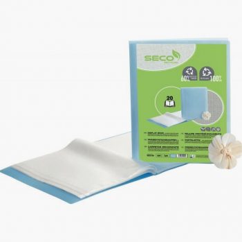 Eco-Friendly Document Holder, 40 Pockets, Translucent Blue