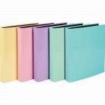 4-ring binder, 4 cm spine, laminated rigid board AQUAREL, assorted colors