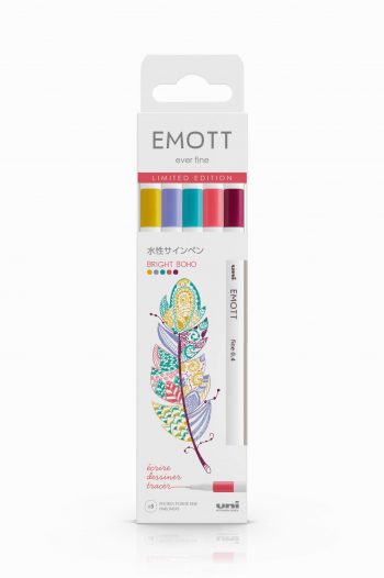 5 feutres de dessin Bright Boho Emot