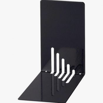 Set of 2 black metal bookends