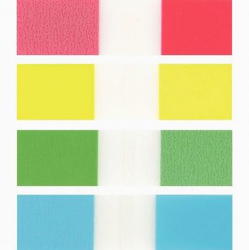 Set of 4 Sheets with 35 Flexible, Narrow, Repositionable Bookmarks