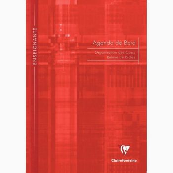 Agenda de bord non millésimé, 144 pages, format A4 : 21x29,7 cm