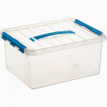 Boîte de rangement avec couvercle QLINE 15L 40x30x18