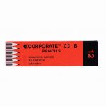 Set of 12 Sharpened B Graphite Pencils in Box