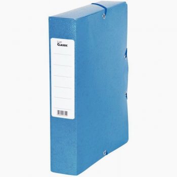 Textured Cardboard Filing Box, 60 mm Spine, Blue