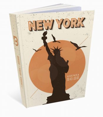Agenda scolaire New York broché 12x17cm 2024-2025