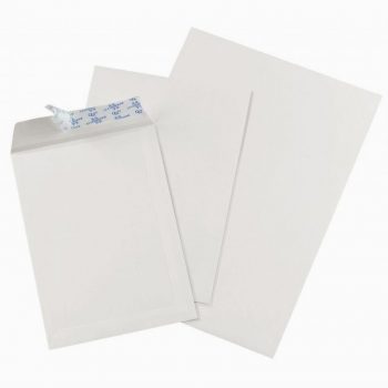 Paquet de 50 pochettes vélin blanc C5 162x229 90g/m² bande de protection