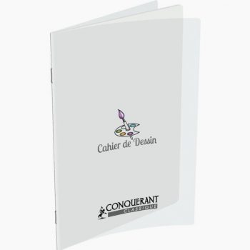 Cahier de dessin incolore Conquerant 48 pages 120g 24 x 32 cm Uni